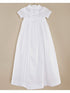 Little Things Mean A Lot Baby Boys White Caleb Christening Gown Newborn-24M - SophiasStyle.com